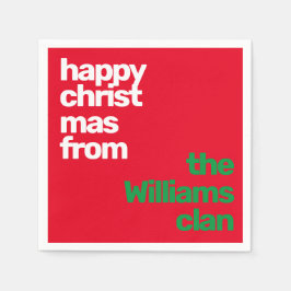 Weihnachts-Kleinstpapier mit modernem Party rot Serviette