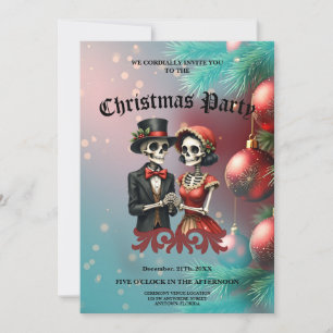 Weihnachts-Knochen-Romance, ein festliches Skelett Einladung