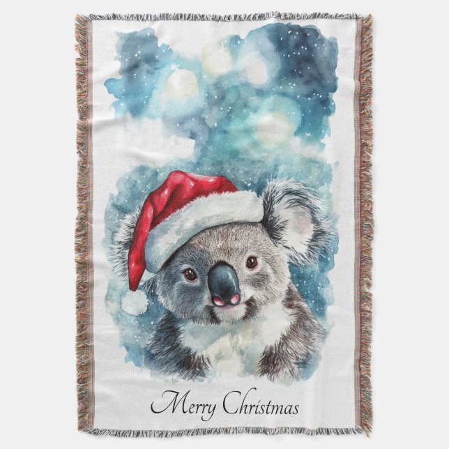 Weihnachts-Koala, anpassbar Decke (Vorderseite Vertikal)