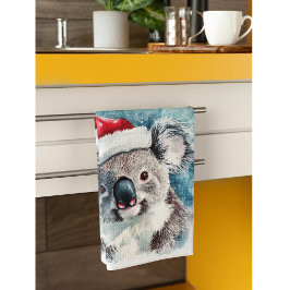 Weihnachts-Koala, anpassbar Geschirrtuch