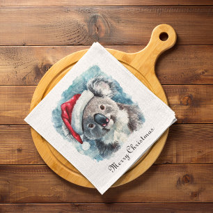 Weihnachts-Koala, anpassbar Serviette