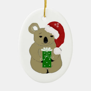 Weihnachts-Koala-Bär Keramik Ornament