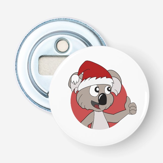 Weihnachts-Koala-Cartoon-Flaschenöffner Flaschenöffner (Vorderseite)