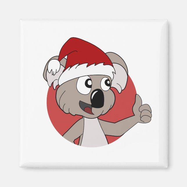 Weihnachts-Koala-Cartoon Magnet (Vorne)