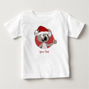 Weihnachts-Koala-Cartoon-T - Shirt