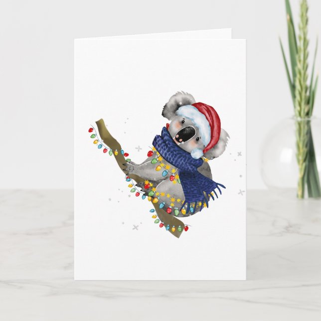 Weihnachts-Koala-Urlaubskarte Feiertagskarte (Vorderseite)