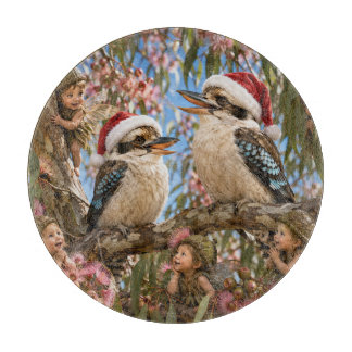 Weihnachts-Kookaburras und Gumnut-Feien Schneidebrett