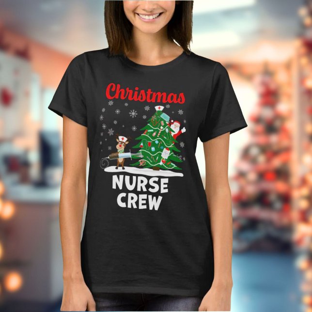 Weihnachts-Krankenpfleger-Crew mit dem Weihnachtsm T-Shirt (Von Creator hochgeladen)