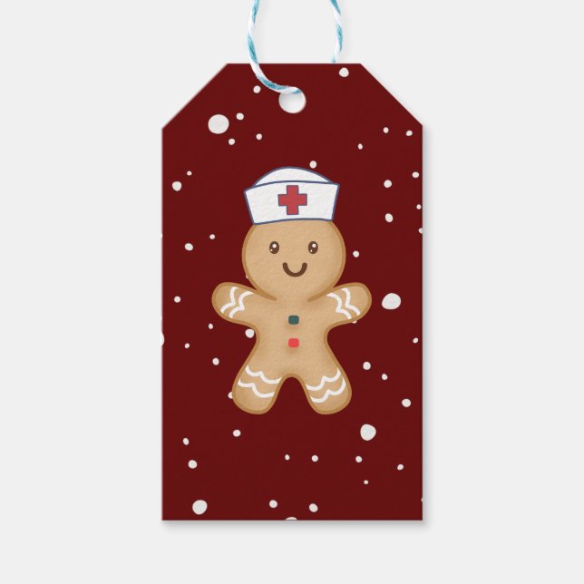 Weihnachts-Krankenpfleger Pädiatrische Schülerin Geschenkanhänger (Vorderseite)