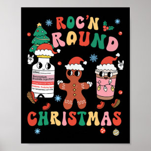 Weihnachts-Krankenpfleger Roc'n Rund um die Weihna Poster