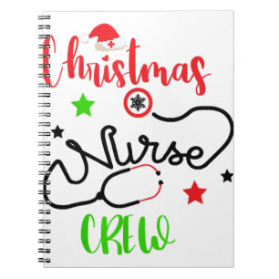Weihnachts-Krankenschwester-Crew Rentier Funny Nur Notizblock