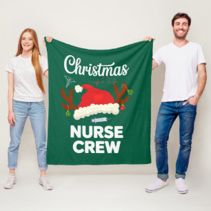 Weihnachts-Krankenschwester-Crew Santa Hut Xmas Fleecedecke