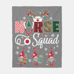 Weihnachts-Krankenschwester Crew Squad Xmas Pflege Fleecedecke