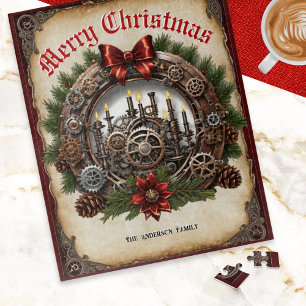 Weihnachts-Kranz Zahnräder Kerzen Maßgeschneiderte