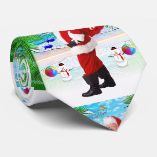 Weihnachts-Krawatte, Summer Beach Santa Krawatte