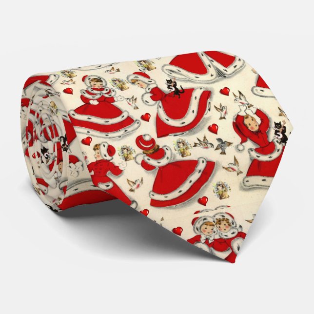 Weihnachts-Krawatte, Vintag Krawatte (Gerollt)