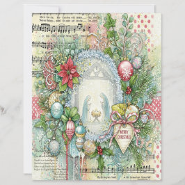 Weihnachts-Kreativpapier mit Nativitätsmotiv