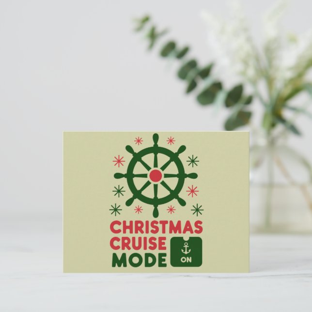Weihnachts-Kreuzfahrt auf dem Schiff Weihnachten 2 Postkarte (Stehend Vorderseite)