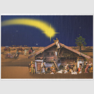 Weihnachts-Krippe 2 Dekoupage Tissue Paper Seidenpapier