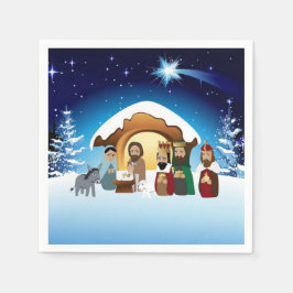 Weihnachts-Krippe Papier Napkins Serviette