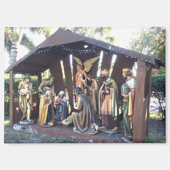 Weihnachts-Krippe. Sanibel Is., USA Magnet (Vorderseite)