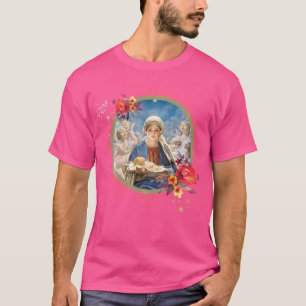 Weihnachts-Krippe Star gesegnete Mutter Mary Jesus T-Shirt
