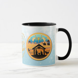 Weihnachts-Krippen-Baby Jesus in der Kippenszene Tasse