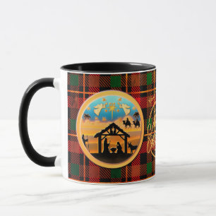 Weihnachts-Krippen-Baby Jesus in der Kippenszene Tasse