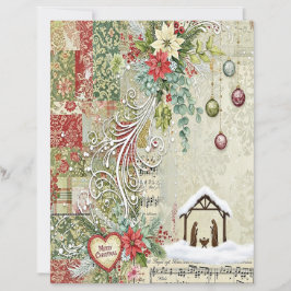 Weihnachts-Krippen-Bastelpapier