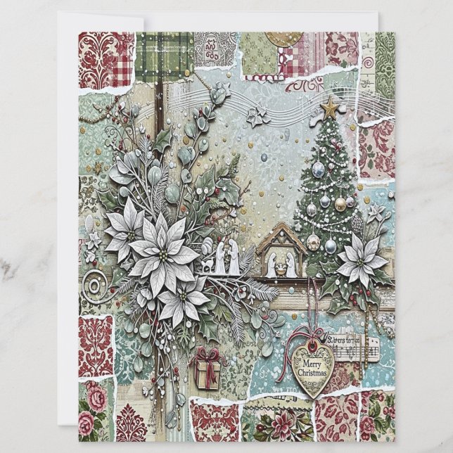 Weihnachts-Krippen-Bastelpapier (Vorderseite)