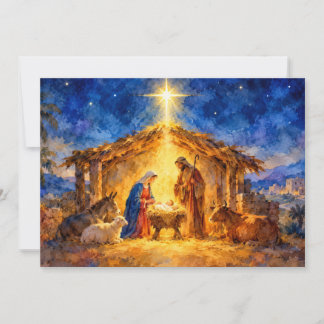 Weihnachts-Krippenszene Feiertagskarte