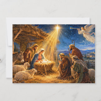 Weihnachts-Krippenszene Feiertagskarte