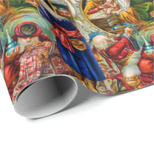 Weihnachts-Krippenszene Geschenkpapier
