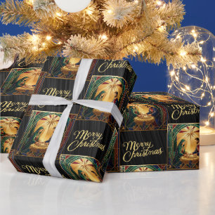 Weihnachts-Krippenszene-Geschenkpapier Geschenkpapier