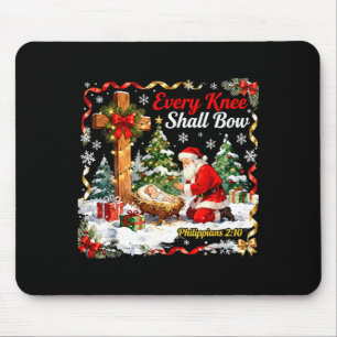Weihnachts-Krippenszene Jedes Knie soll sich beuge Mousepad