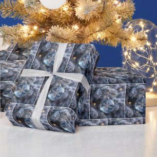 Weihnachts-Kristall-Schneeflocken-Ornament Geschenkpapier