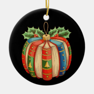 Weihnachts-Kürbis-Buch-Leseliebhaber Xmas-Lehrer Keramik Ornament