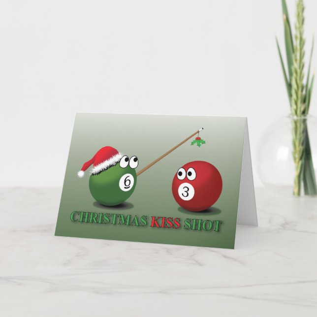 Weihnachts-Kuss-Shot-Grußkarte Feiertagskarte (Vorderseite)