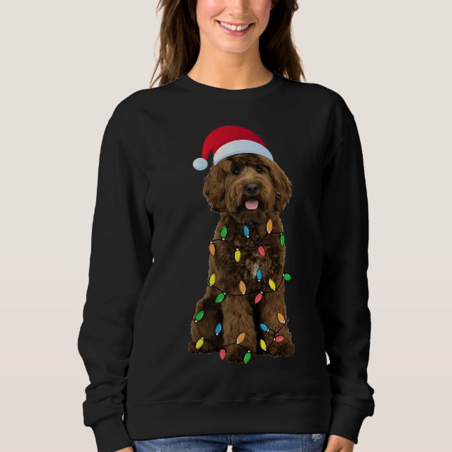 Weihnachts-Labradoodle Sweatshirt (Vorderseite)