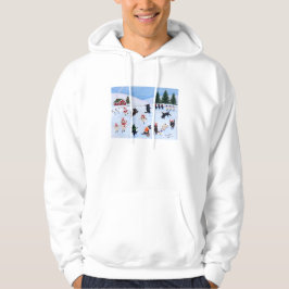 Weihnachts-Labrador-Fun-Malerei Hoodie