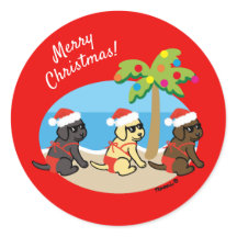 Weihnachts Labrador Retriever Bikini Girls