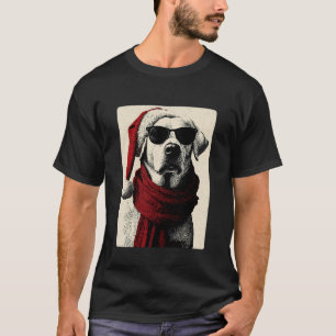 Weihnachts-Labrador Retriever Hund mit Sonnenbrill T-Shirt