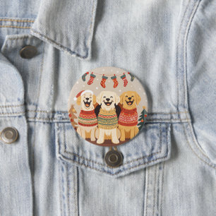 Weihnachts-Labrador Retriever Hunde Button