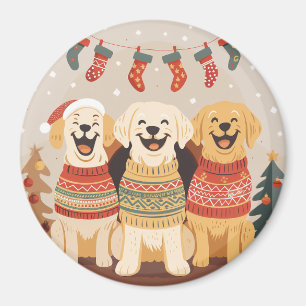 Weihnachts-Labrador Retriever Hunde Magnet