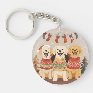 Weihnachts-Labrador Retriever Hunde Schlüsselanhänger