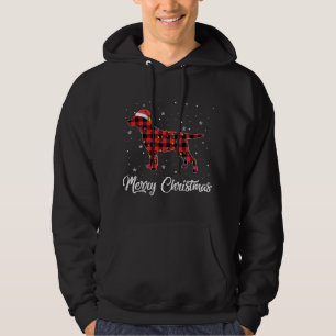 Weihnachts Labrador Retriever Red Kariert Dog Love Hoodie