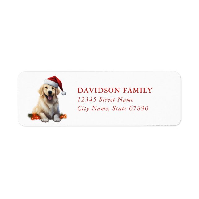 Weihnachts-Labrador-Retriever-Rücksendeadressen-Au (Vorne)