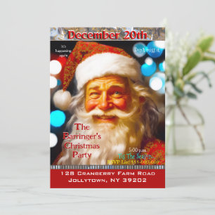 Weihnachts-Lächeln Frohes Weihnachtsfest Party Einladung