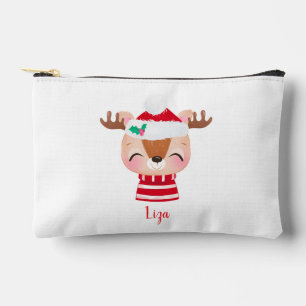 Weihnachts-Lächeln Rentier-Gesicht Zubehörtasche