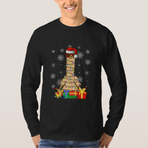 Weihnachts Lama Tree Lights Llama Weihnachtsmannm T-Shirt